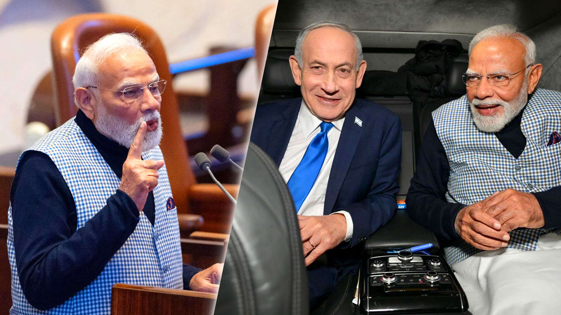 From selfies to shared ride: PM Modi's day one in Israel signals strong ...