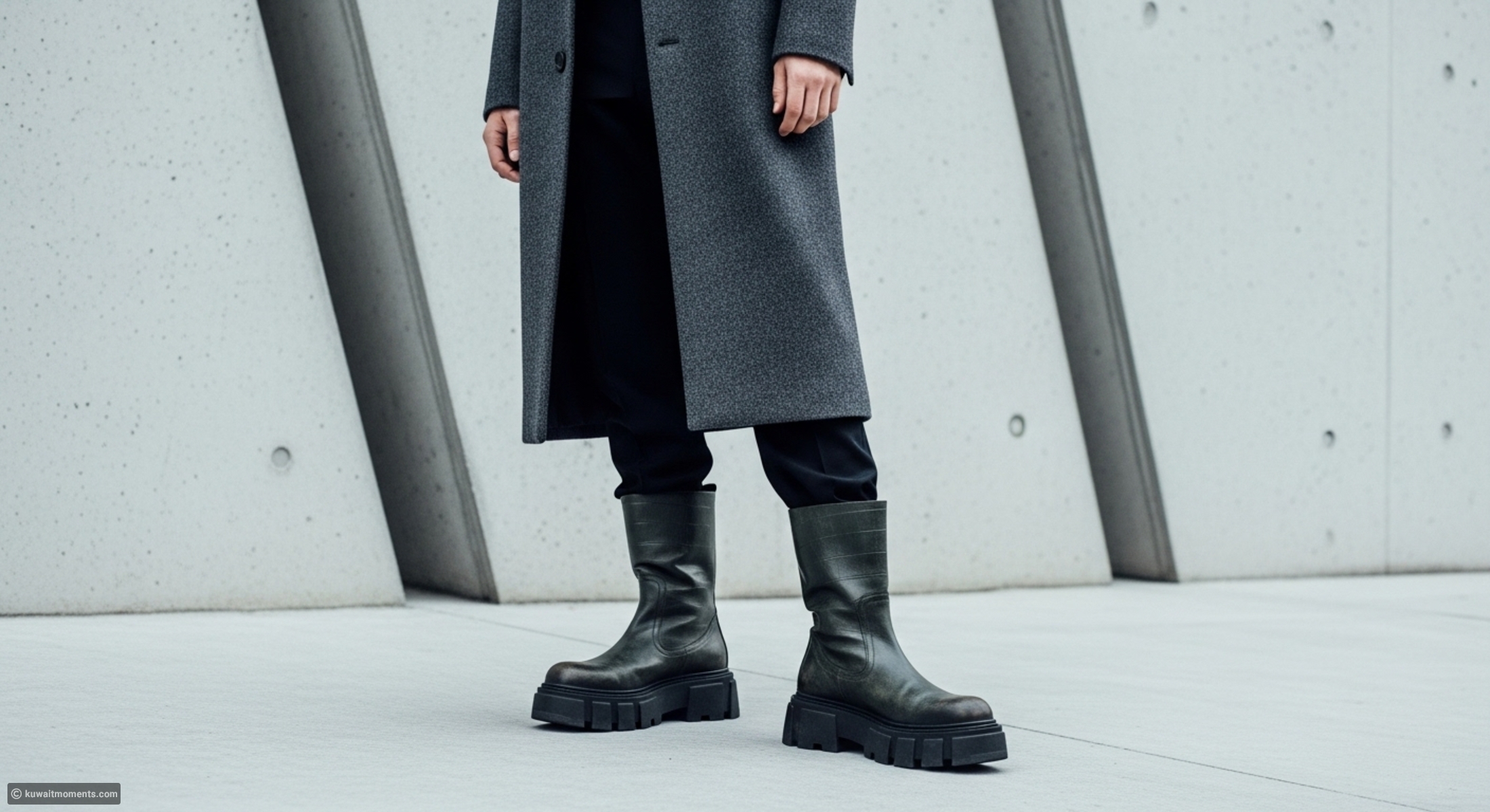 Clunky boots: Winter streets are being taken over by the tough look