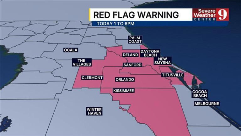 High fire danger sparks red flag warning in Central Florida