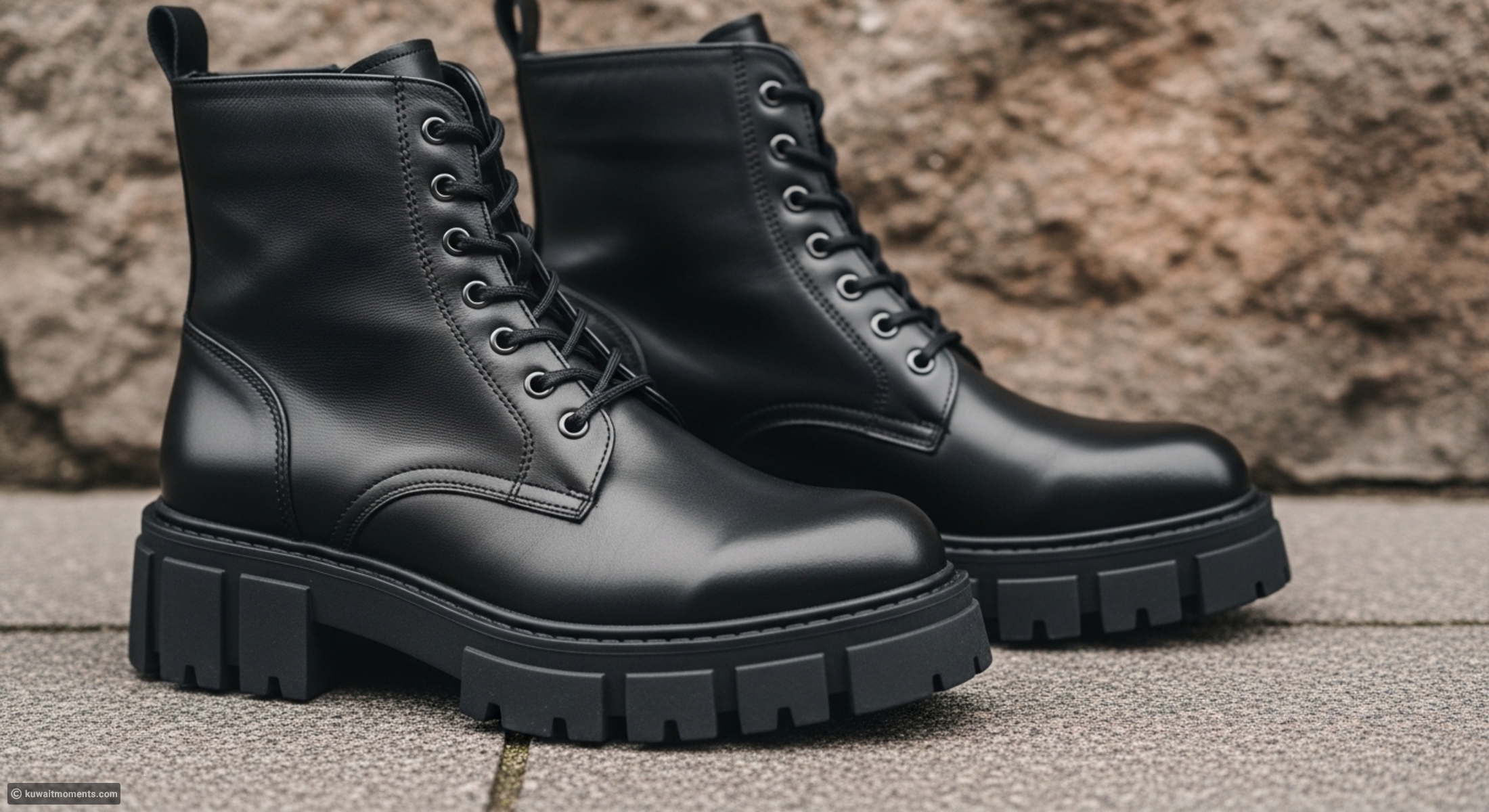Clunky boots: Winter streets are being taken over by the tough look