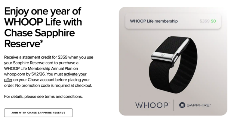 What is WHOOP? How to get it almost free with Chase Sapphire Reserve or ...