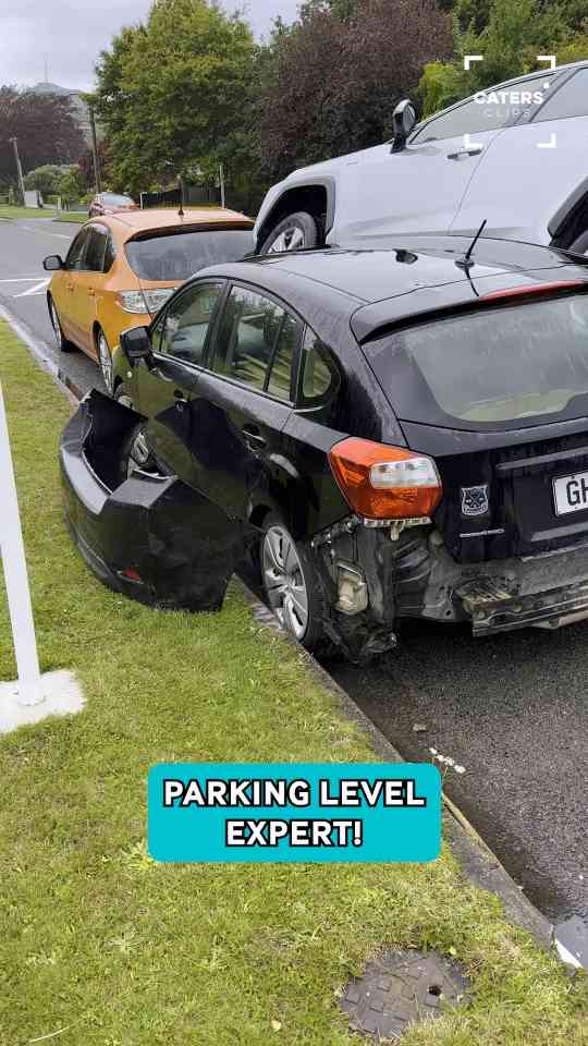 Car ends up on top of another vehicle in shocking incident