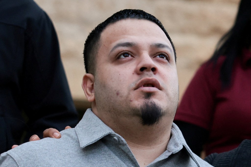 Kilmar Abrego Garcia on the day of a hearing in his case, in Greenbelt, Maryland, U.S., December 22, 2025. REUTERS