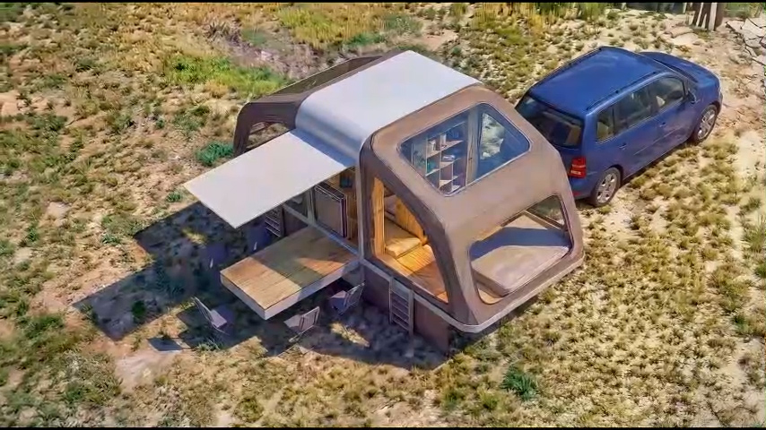 RAW VIDEO: The future of camping? Foldable tiny trailer transforms into ...