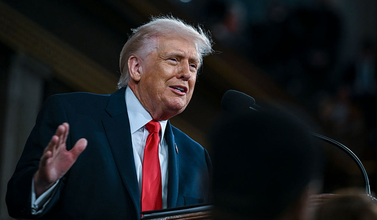 Donald Trump has warned the Iranian military to ‘lay down your arms or face certain death’ following airstrikes over the country. Pic: Kenny Holston-Pool/Getty Images