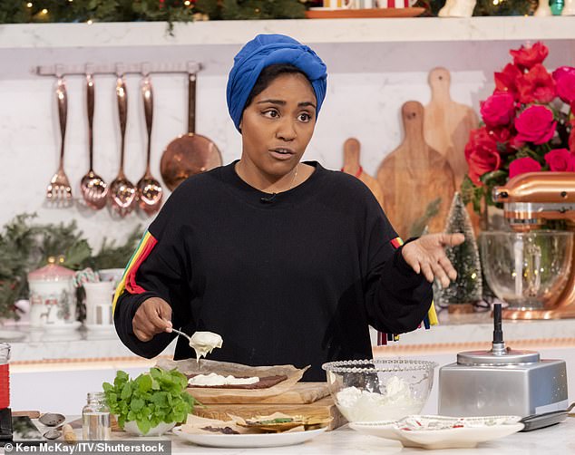 Nadiya Hussain (pictured in 2021) claimed she lost three band deals the day she announced her Ramadan cookbook in a moment she described as a 'turning point' for her career