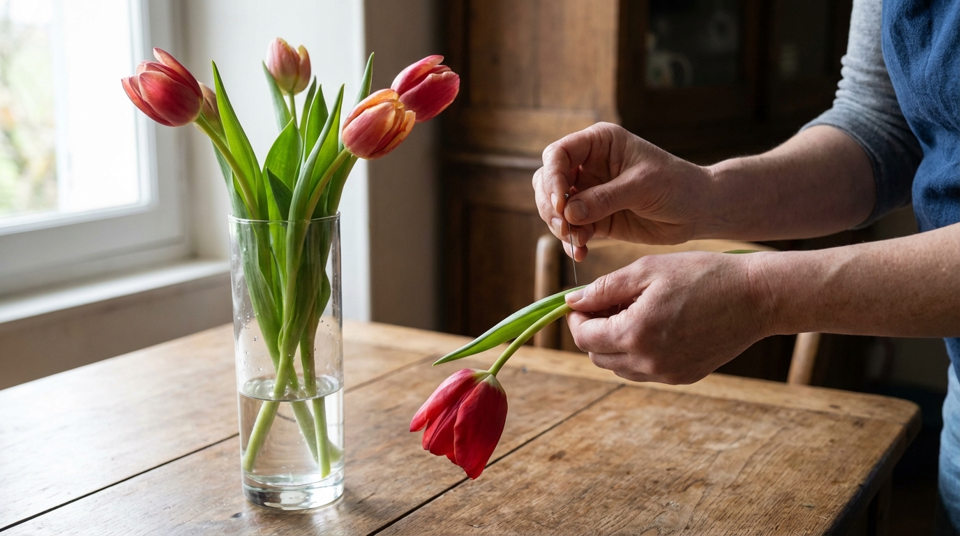 Vos tulipes piquent du nez ? L'astuce géniale d'un fleuriste (avec une ...