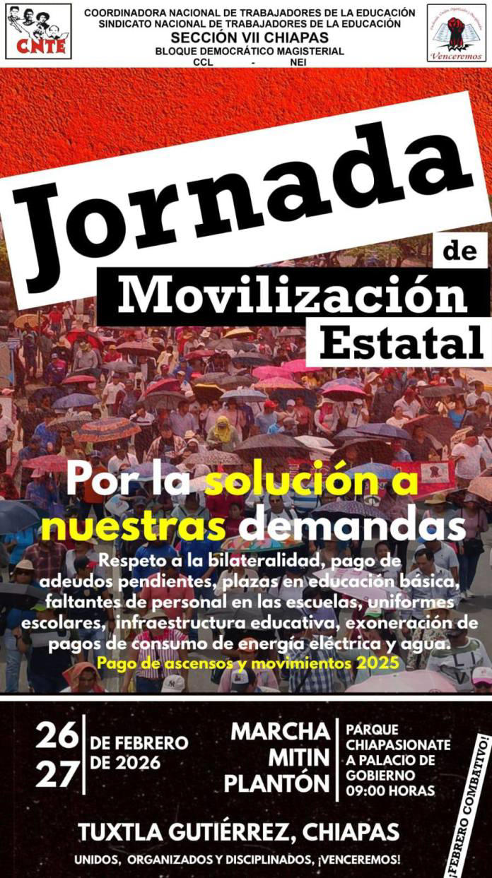 Inician paro de 48 horas de la CNTE en Chiapas: amenazan con realizar ...