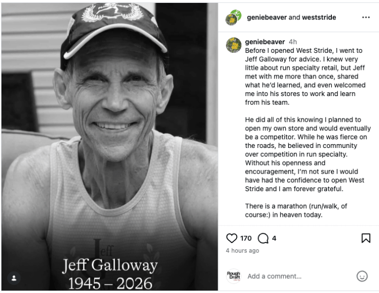 Remembering Jeff Galloway: A transformative figure in American running