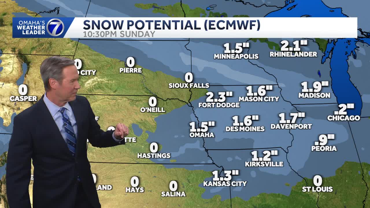Warm now, but a snow chance ahead for Omaha