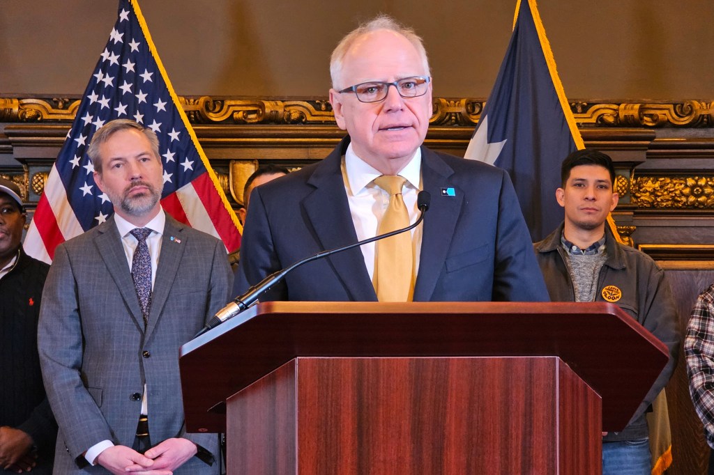 Tim Walz unveils anti-fraud package after Trump threatens to halt ...