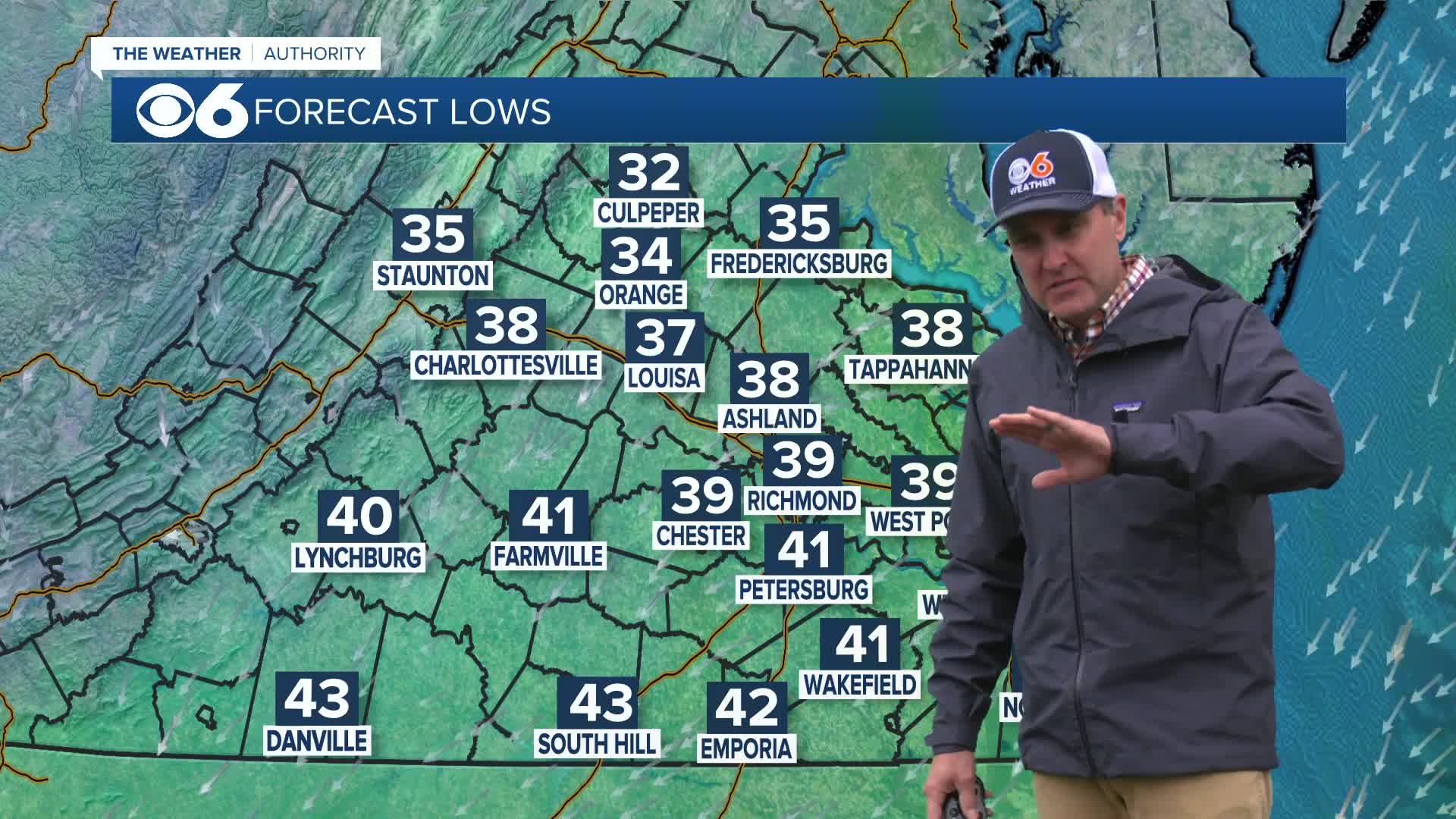 Patchy drizzle tonight but sun returns to Virginia Friday