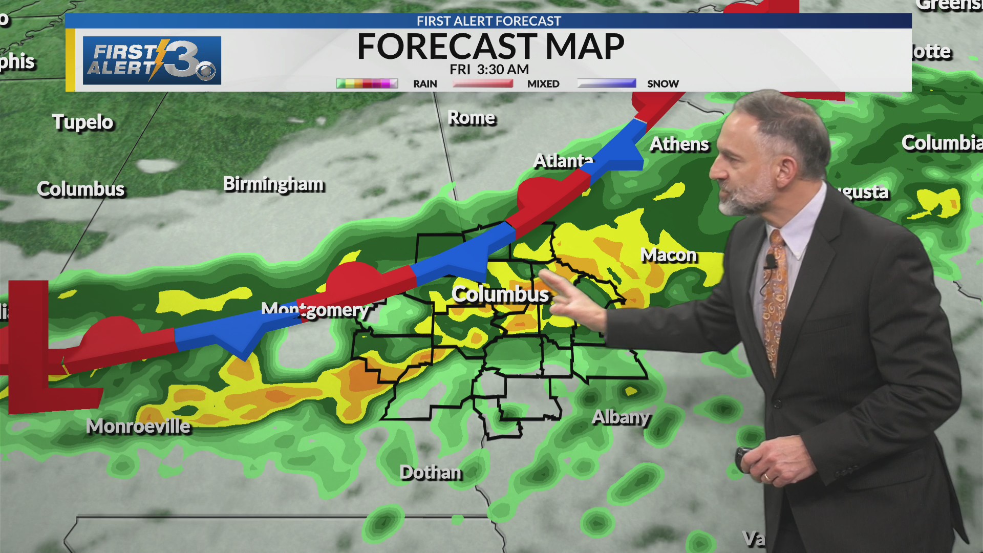 Columbus, GA weather Thursday PM (02/26/26)