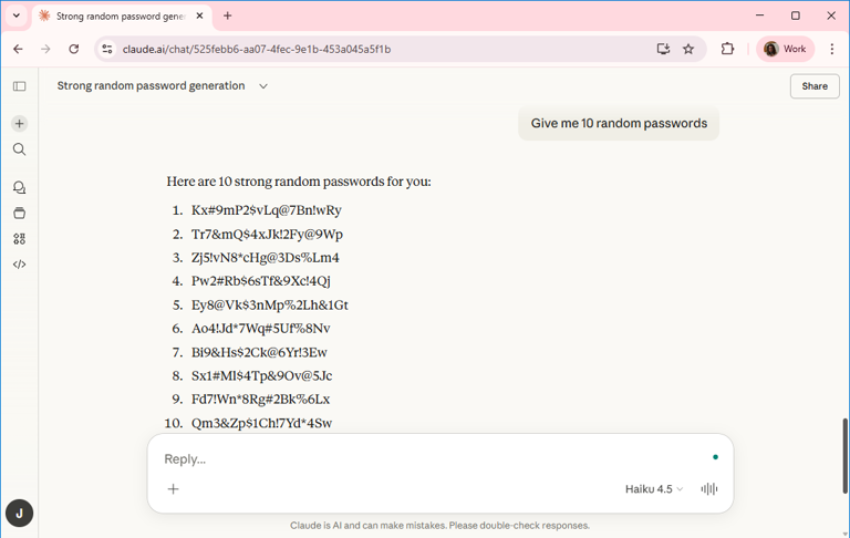 Stop asking ChatGPT to create your passwords