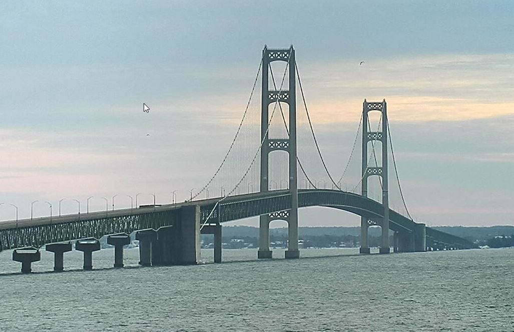 Mackinac Bridge falling ice could close span. Find out how to get alerts
