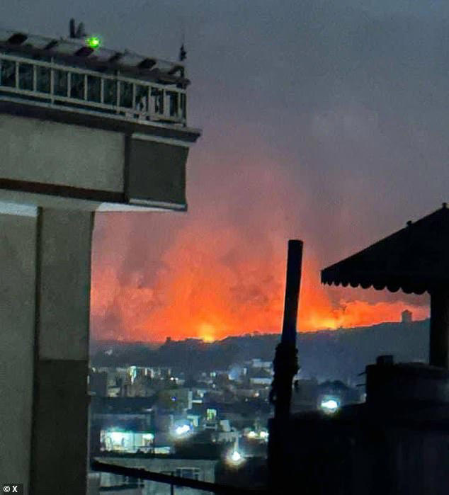 Unconfirmed footage appears to show large explosions on the Afghanistan skyline