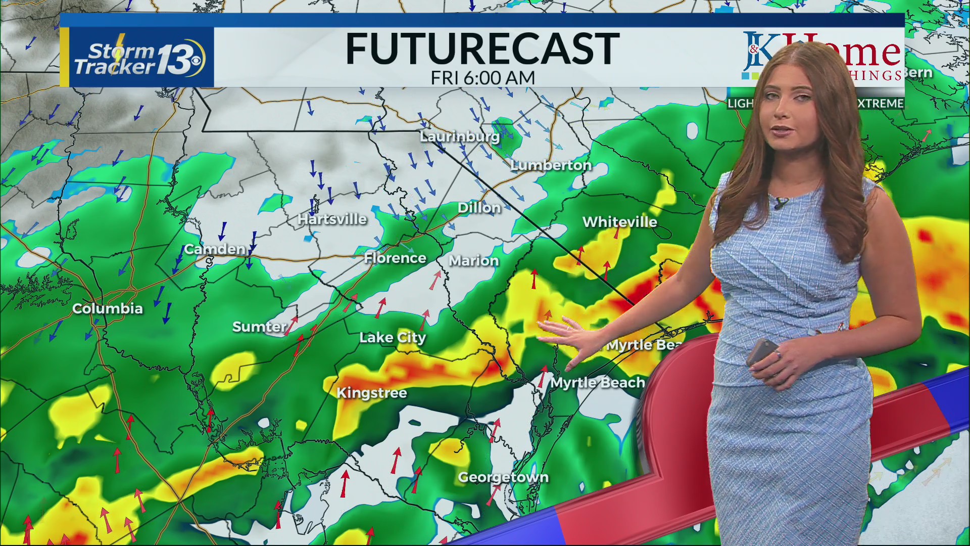 A rainy and breezy end to the week