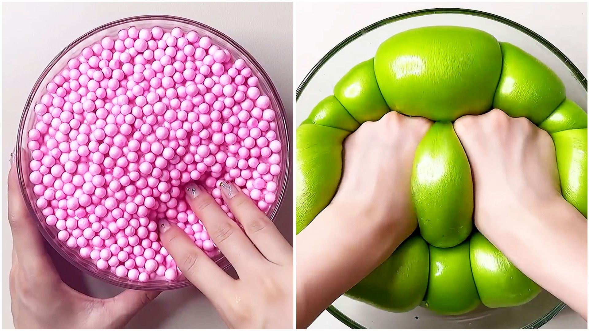 Crunchy and glossy slime ASMR