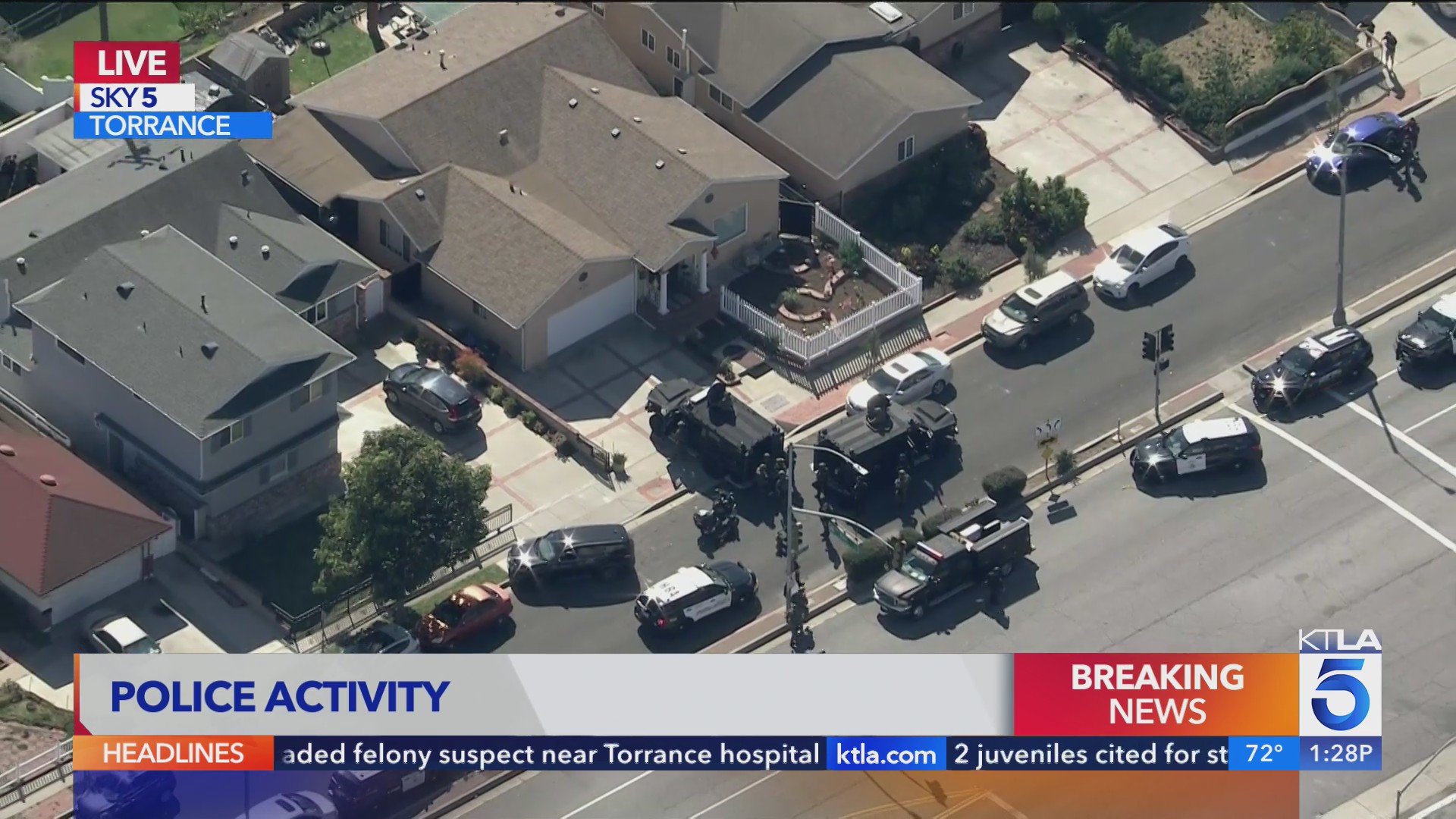SWAT responds to barricaded felony suspect near Torrance hospital