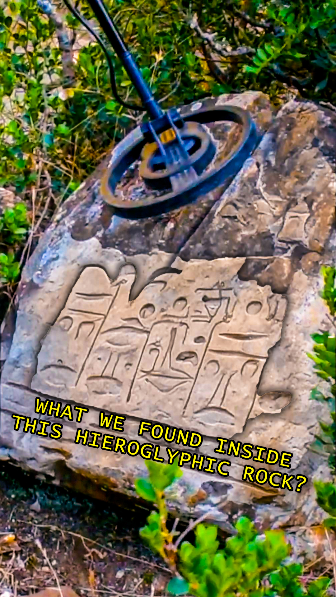 Breaking huge rock in middle for treasures!