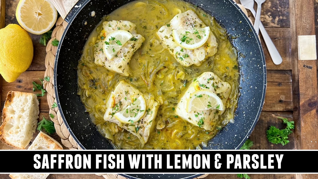 Saffron fish with lemon & parsley | Easy one-pan 20-minute recipe