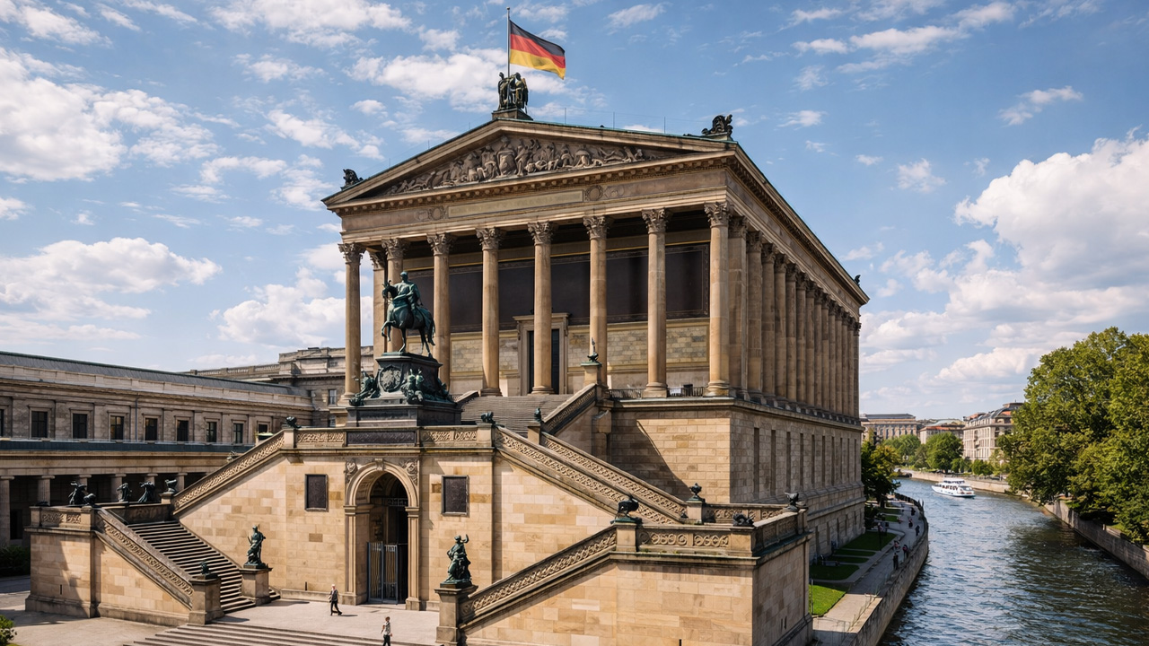 Alte Nationalgalerie en la Isla de los Museos de Berlín