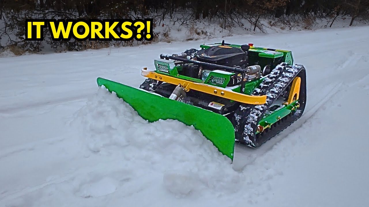 Amazing RC snow removal machine working outdoors