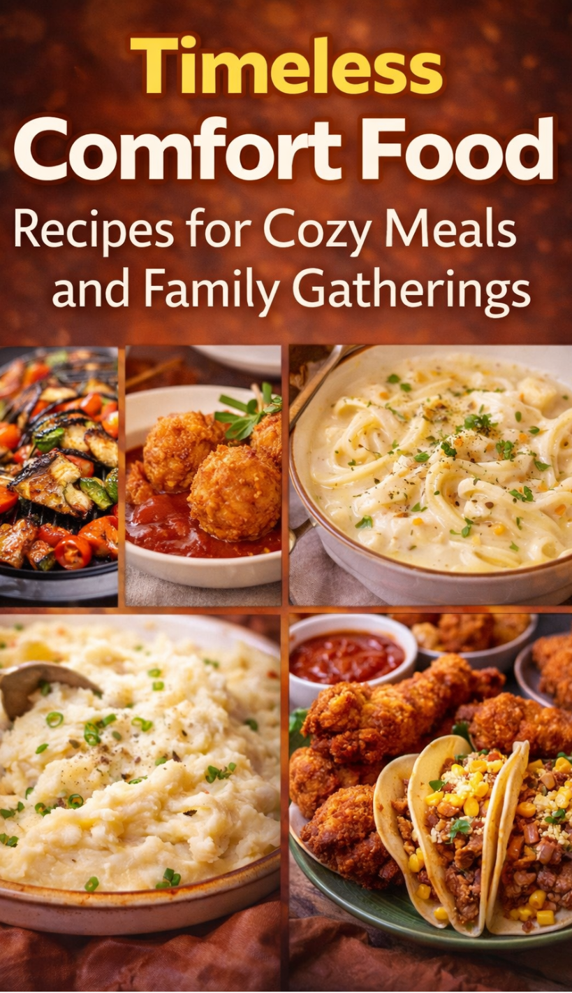 Timeless comfort food recipes for cozy meals and family gatherings