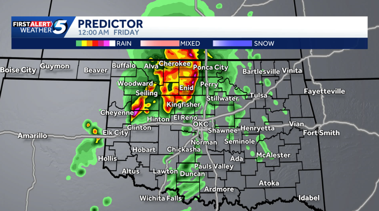 Severe storm risk remains for Friday in Oklahoma