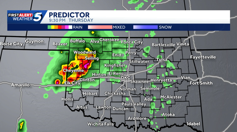 Severe storm risk remains for Friday in Oklahoma