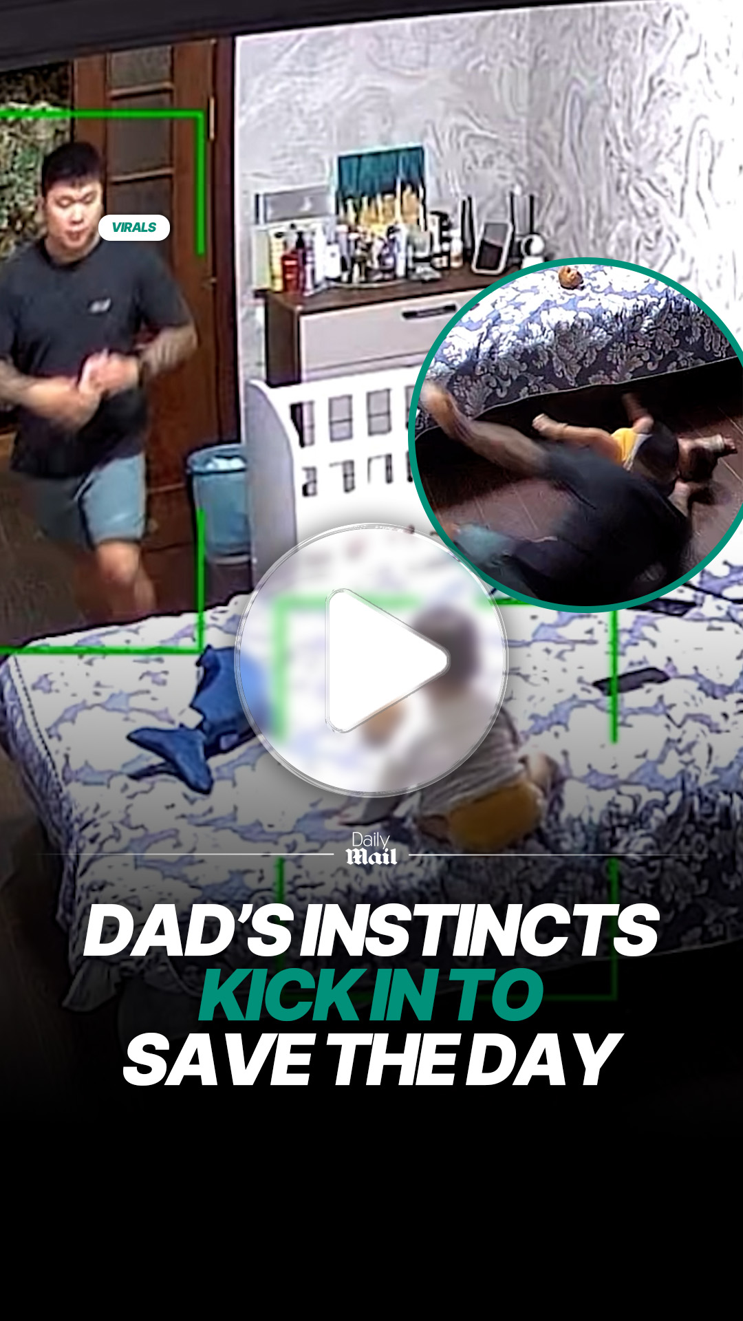 Dad reacts quickly to prevent accident