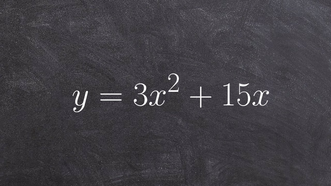Learn how to solve a quadratic equation by factoring out the GCF