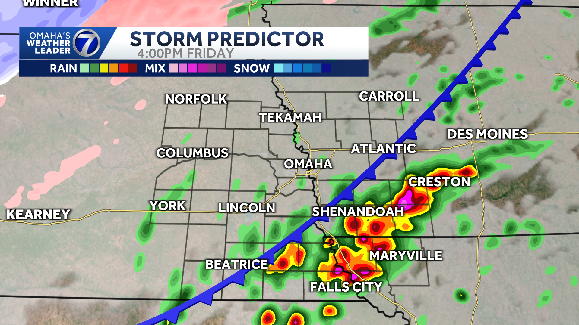 Strong storms possible early, late Friday in parts of Nebraska, Iowa