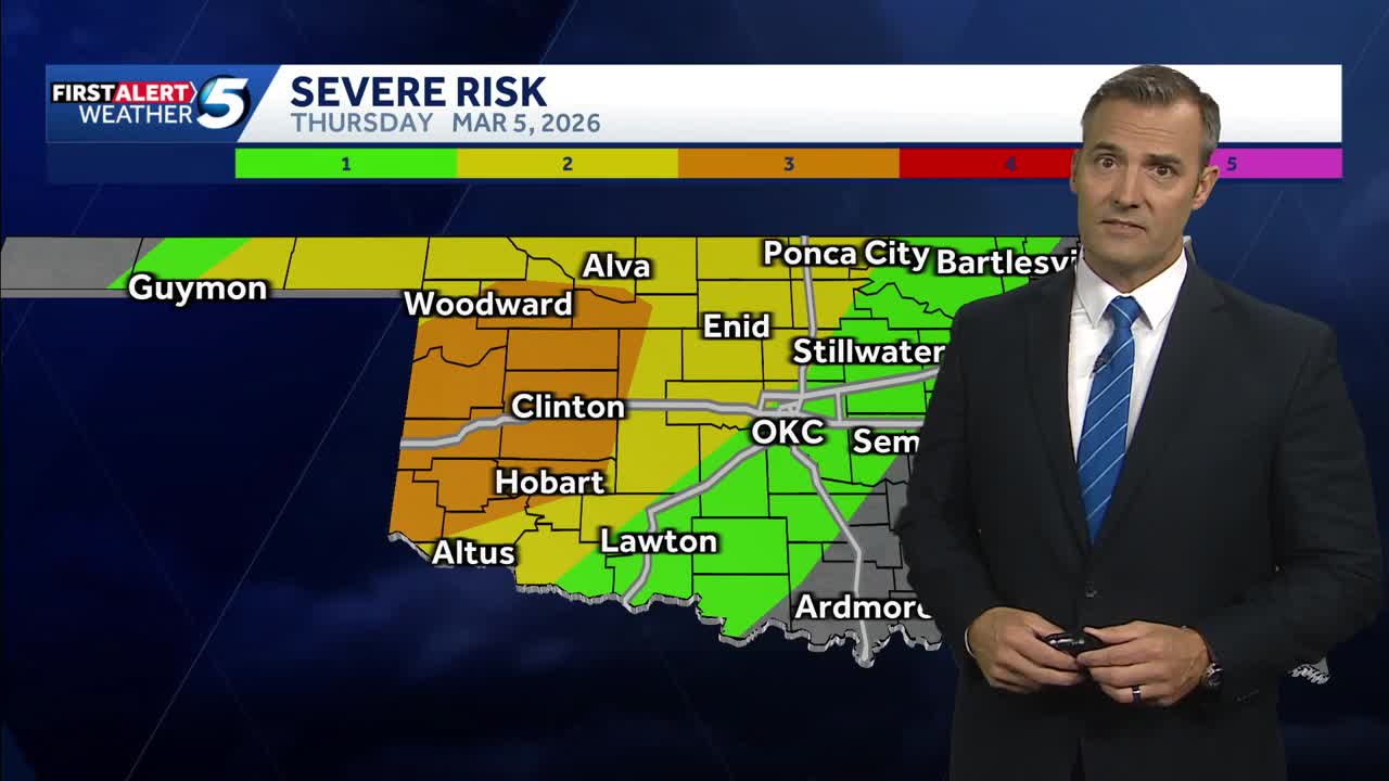 Oklahoma weather forecast: Severe storms with tornado risk Thursday