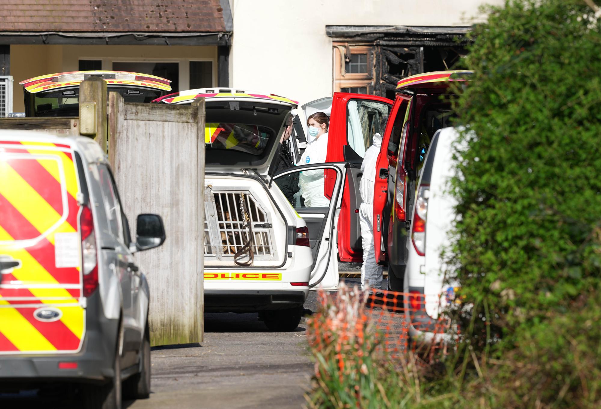 10 fire engines called to major blaze across Surrey border