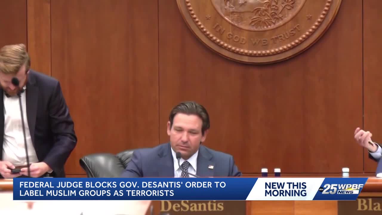Federal judge blocks DeSantis' order against Muslim groups