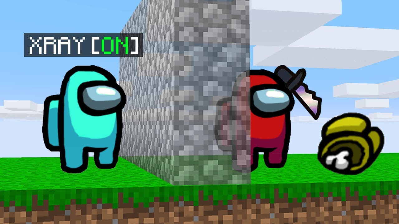 I secretly cheated with XRAY in Minecraft Among Us
