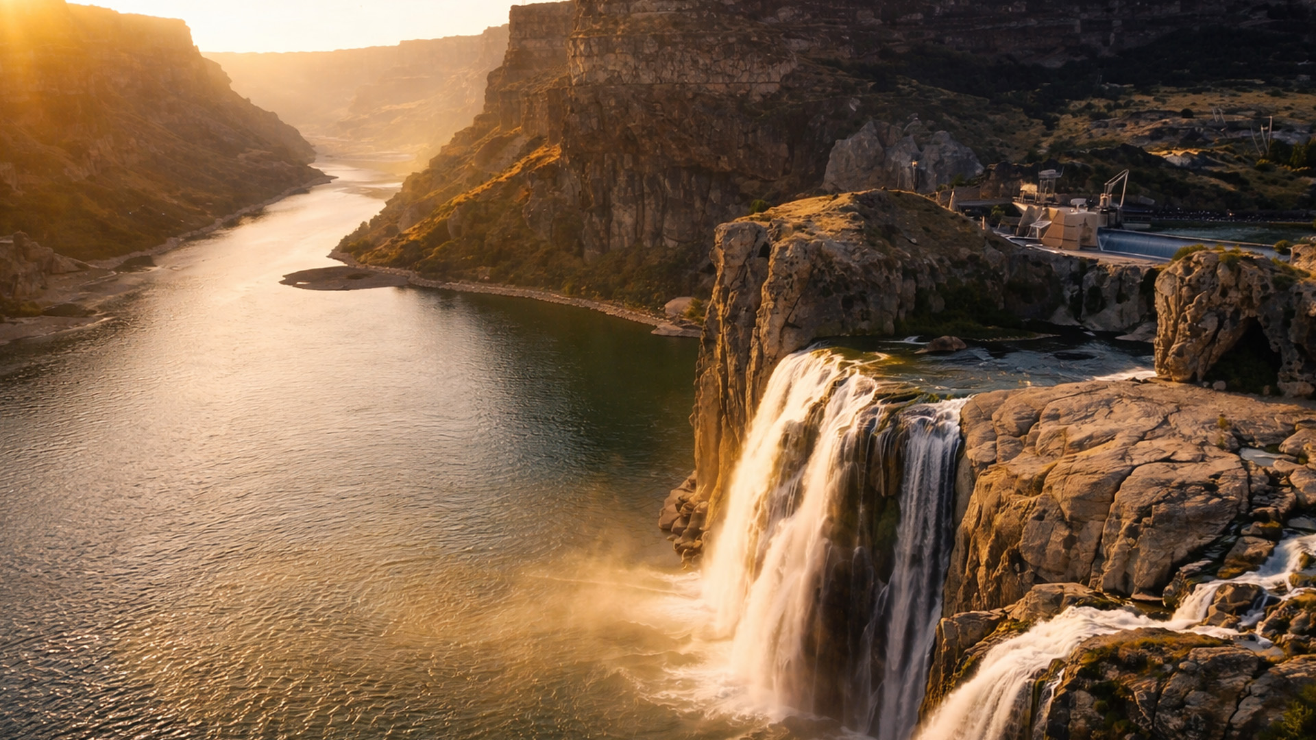 How did this giant waterfall form here?