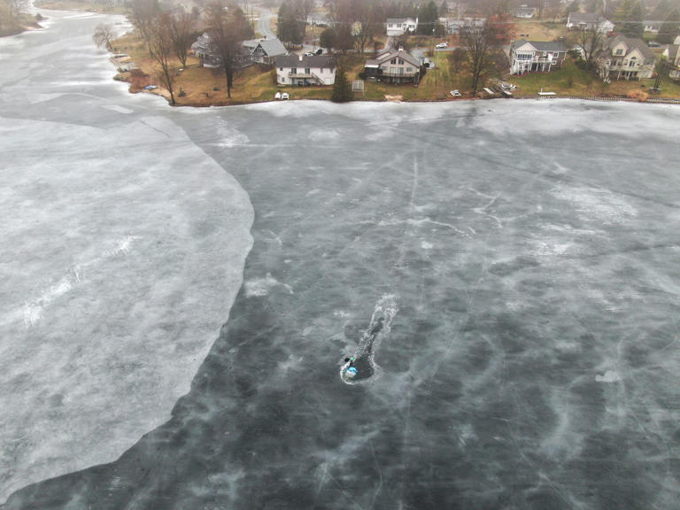 Man dies after falling through ice in Clinton County
