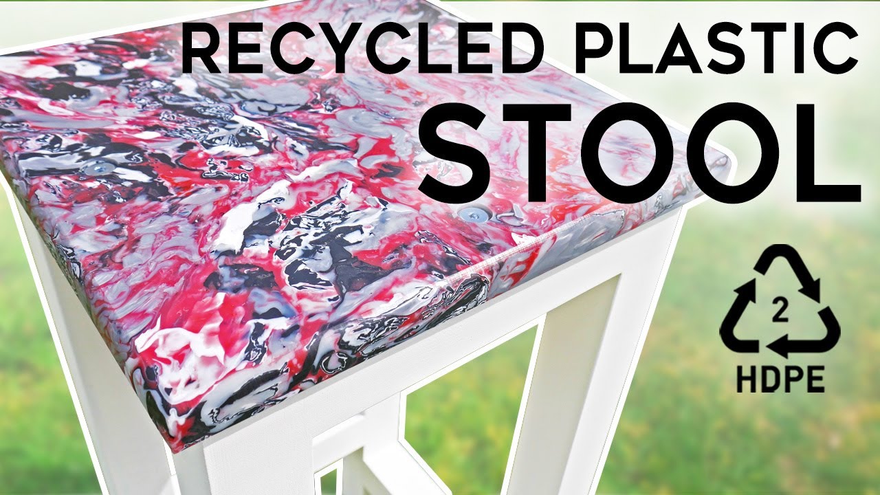 Turning old trash into a new stool