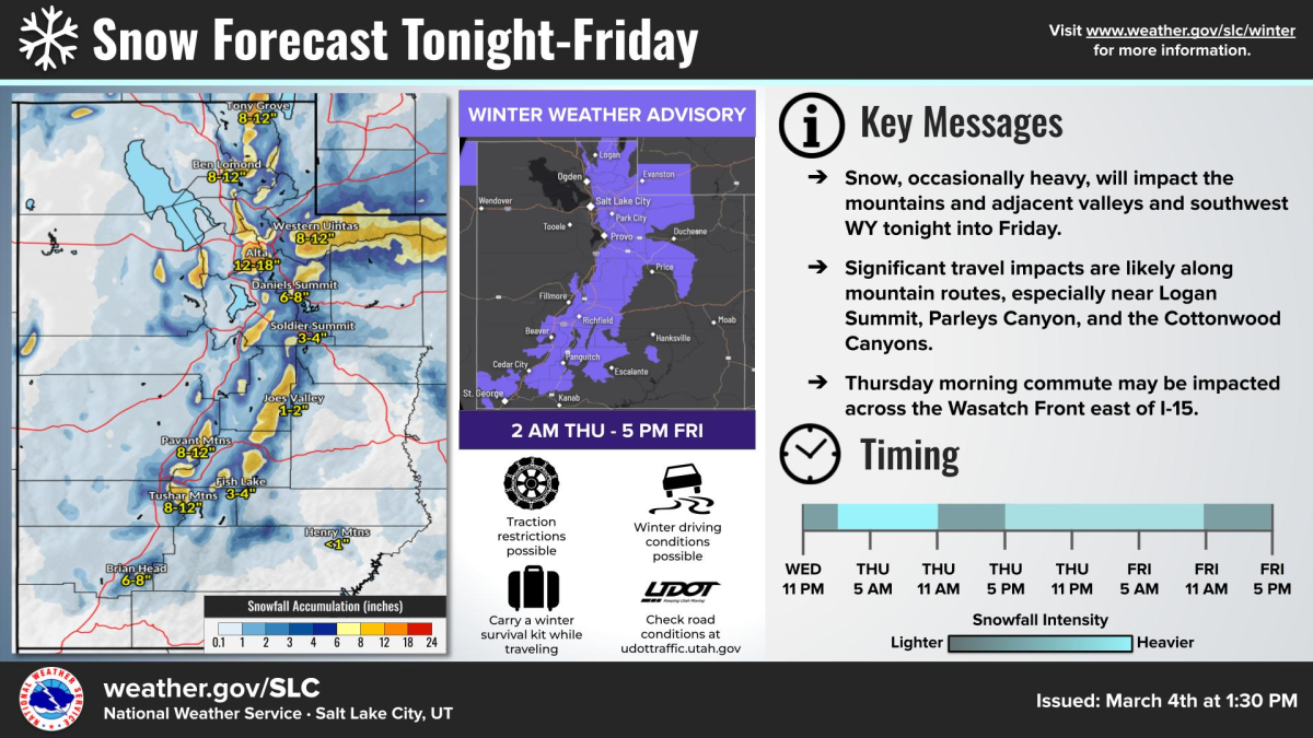 Winter weather advisory issued, up to 20 inches of snow possible in ...