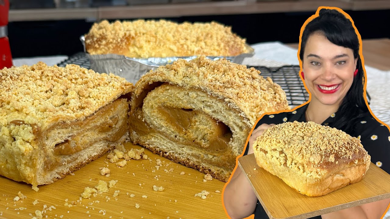Cuca recheada de doce de leite | A melhor receita que eu conheço ...