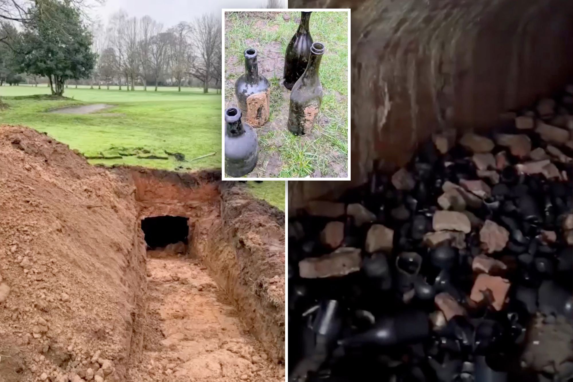 Uncorked! Sink hole at golf course reveals long-lost 19th century wine ...