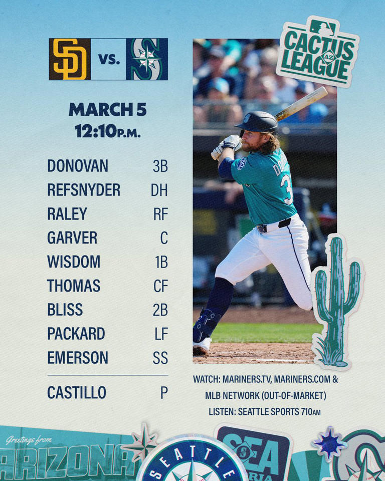 Mariners spring training 2026, game #13