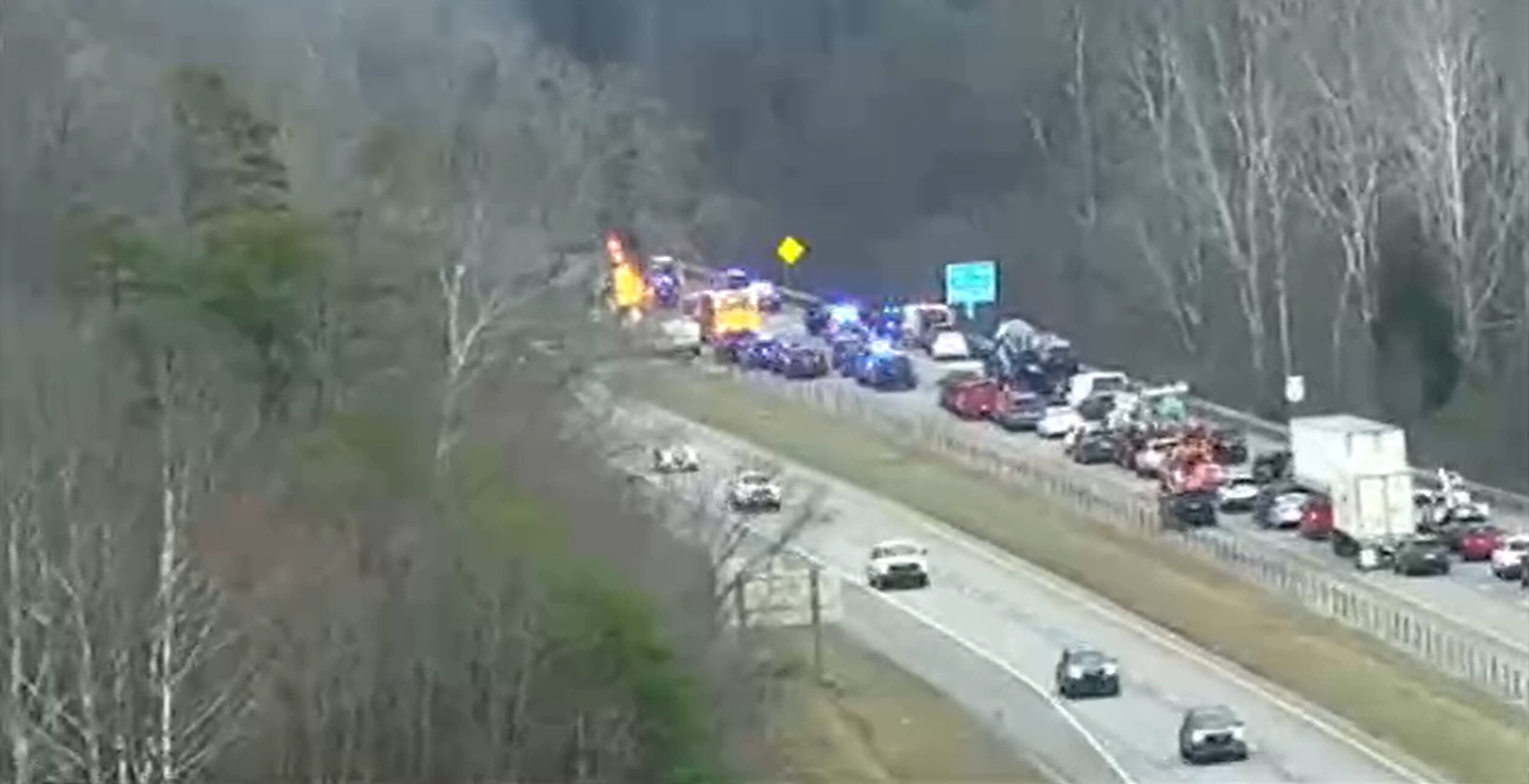 All I-64 eastbound lanes closed