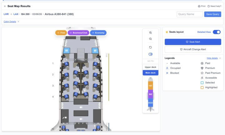 ExpertFlyer adds seat maps, expanded upgrade searches, and more alerts