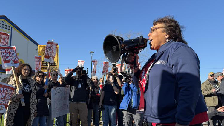 Twin Rivers teachers strike for first time over pay and health benefits ...