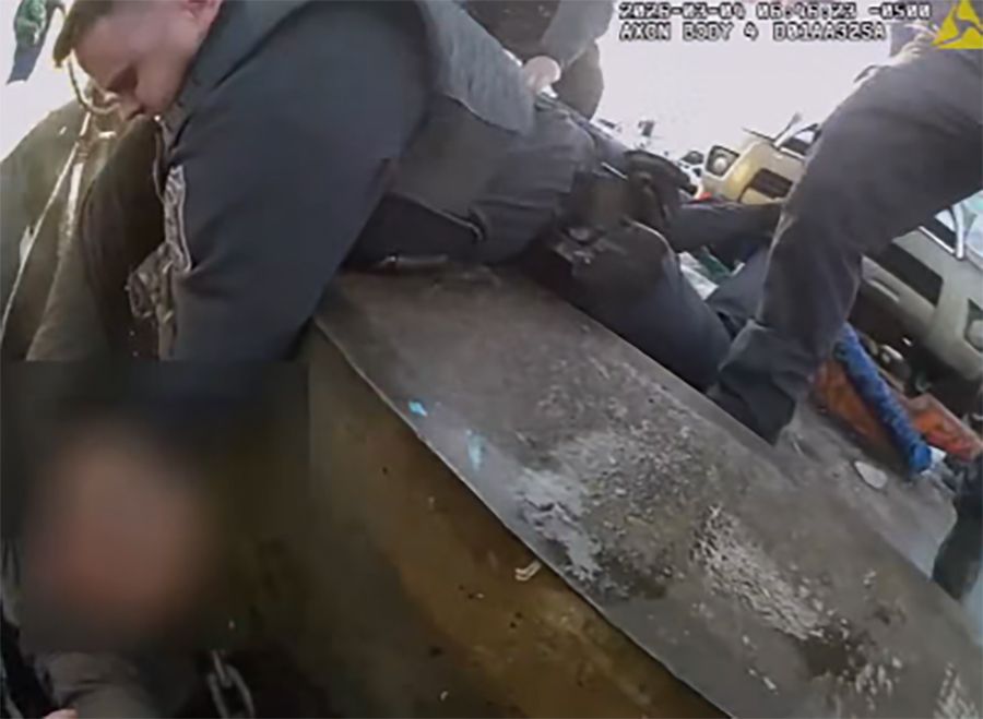 Fisherman rescued after falling into 'frigid' water through gap between ...