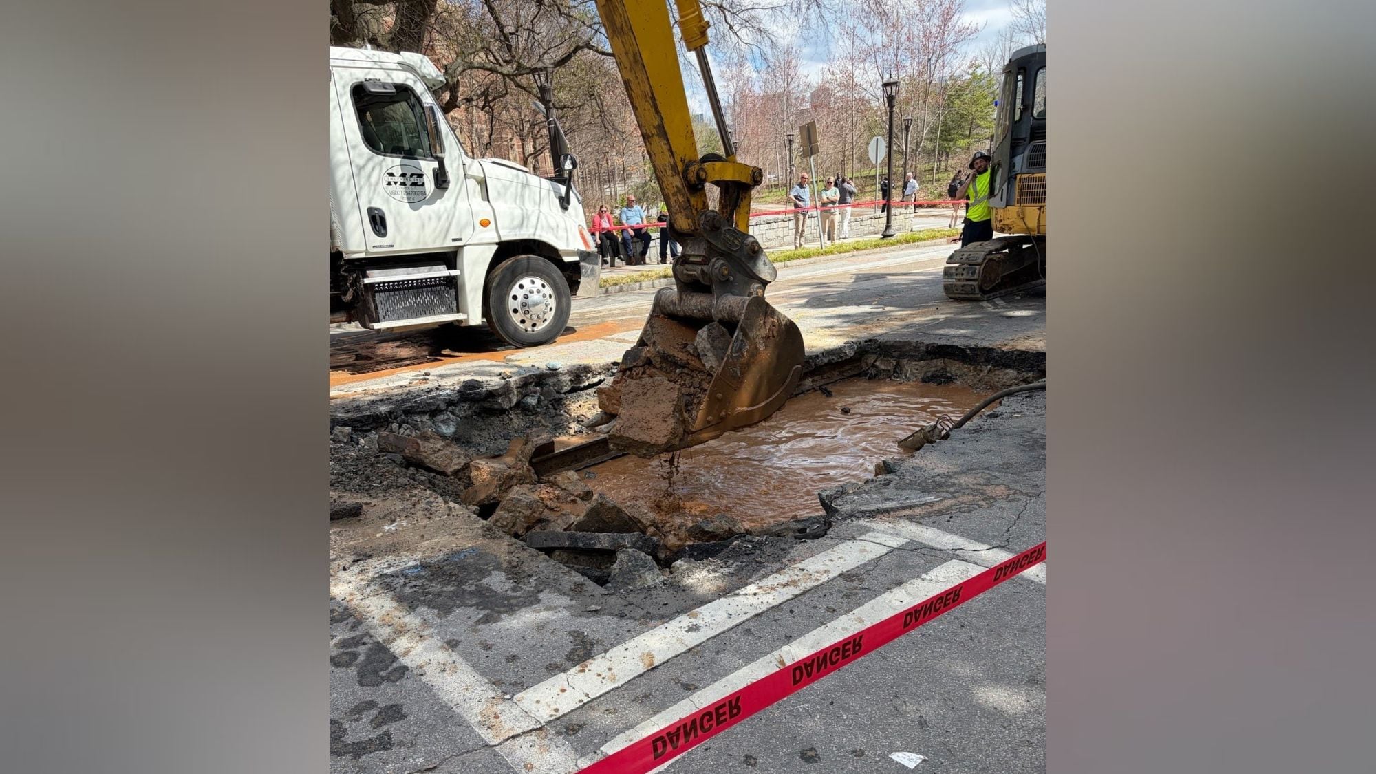 Crews working to repair leaking water main near Georgia Tech
