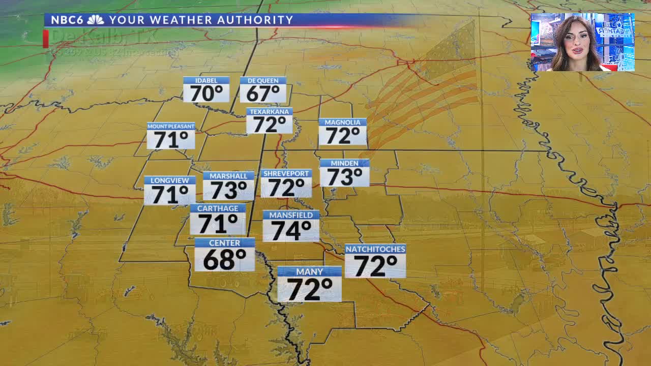 Cloudy start gives way to sunshine before rainy weekend across the ArkLaTex
